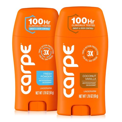 Carpe Deodorant for Women. Coconut Vanilla & Fresh Powder - 2 Pack